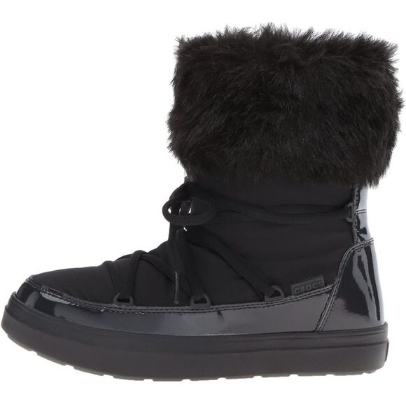 Crocs Lodgepoint Lace Boots In Black - Picture 8 of 8